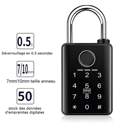Cadenas Connecté Keynoxy™ Lock : Empreinte & Bluetooth